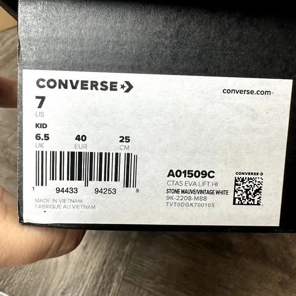 Converse CTAS Eva Lift Hi A01509C Stone Mauve Women - Picture 8 of 9